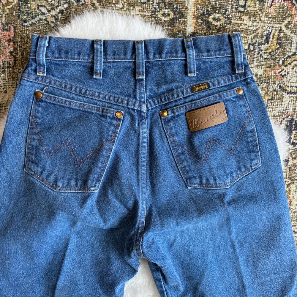 Vintage Wrangler 13MWZG Cowboy Cut Jeans Medium Wash High Rise 9x32 Denim Pants - Picture 11 of 12